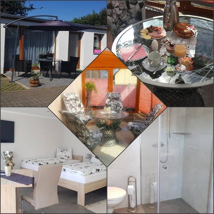 Ferienwohnung für 3 Personen, mit Terrasse und Garten sowie Ausblick in Kolkwitz