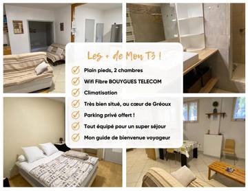 Gîte pour 5 personnes, avec jardin dans Thermes de Gréoux les Bains