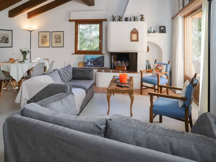 Ferienwohnung für 6 Personen, mit Garten und Balkon, mit Haustier in Sils im Engadin/Segl