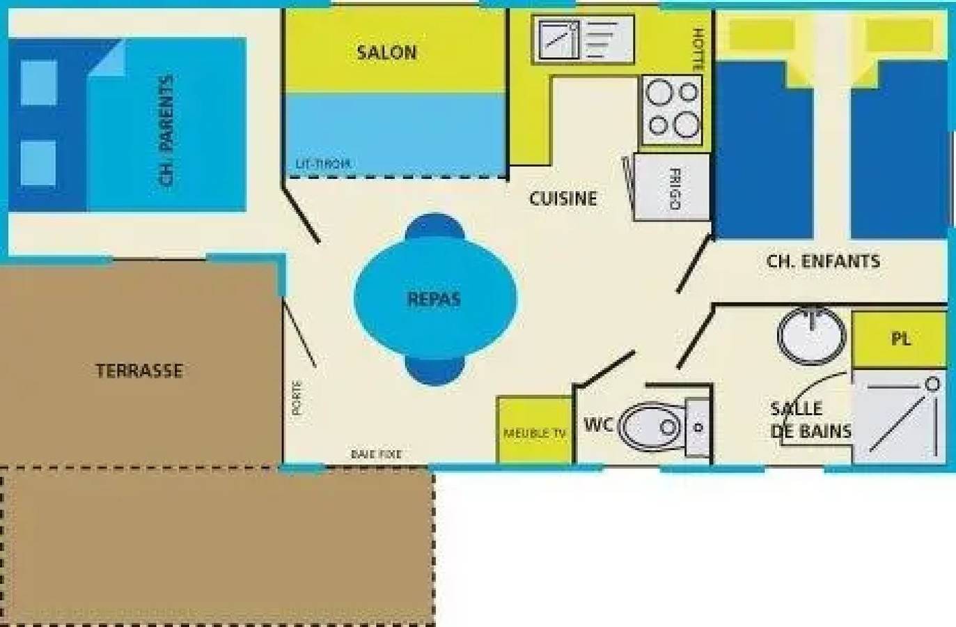 Zecamping 3 étoiles familial pataugeoire locatif Tv Bbq in La Souterraine, Región de Guéret
