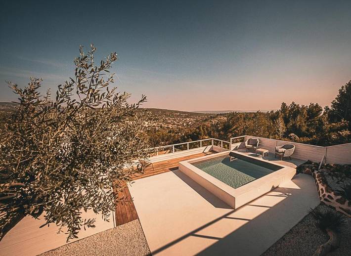 Maison d’hôte pour 2 personnes, avec piscine et balcon ainsi que vue et jardin à Treilles - 4