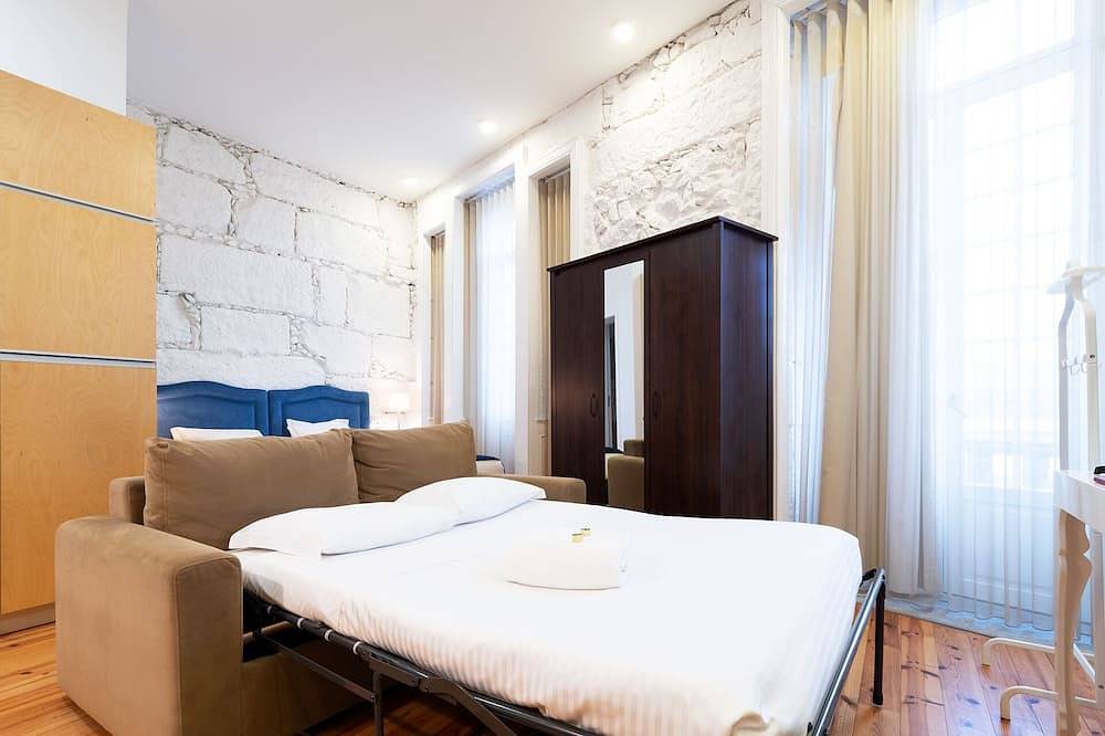 Ganze Wohnung, Blick auf den Garten, Balkon, Apartment im Herzen von Viseu mit Wlan in Viseu, Viseu Distrikt