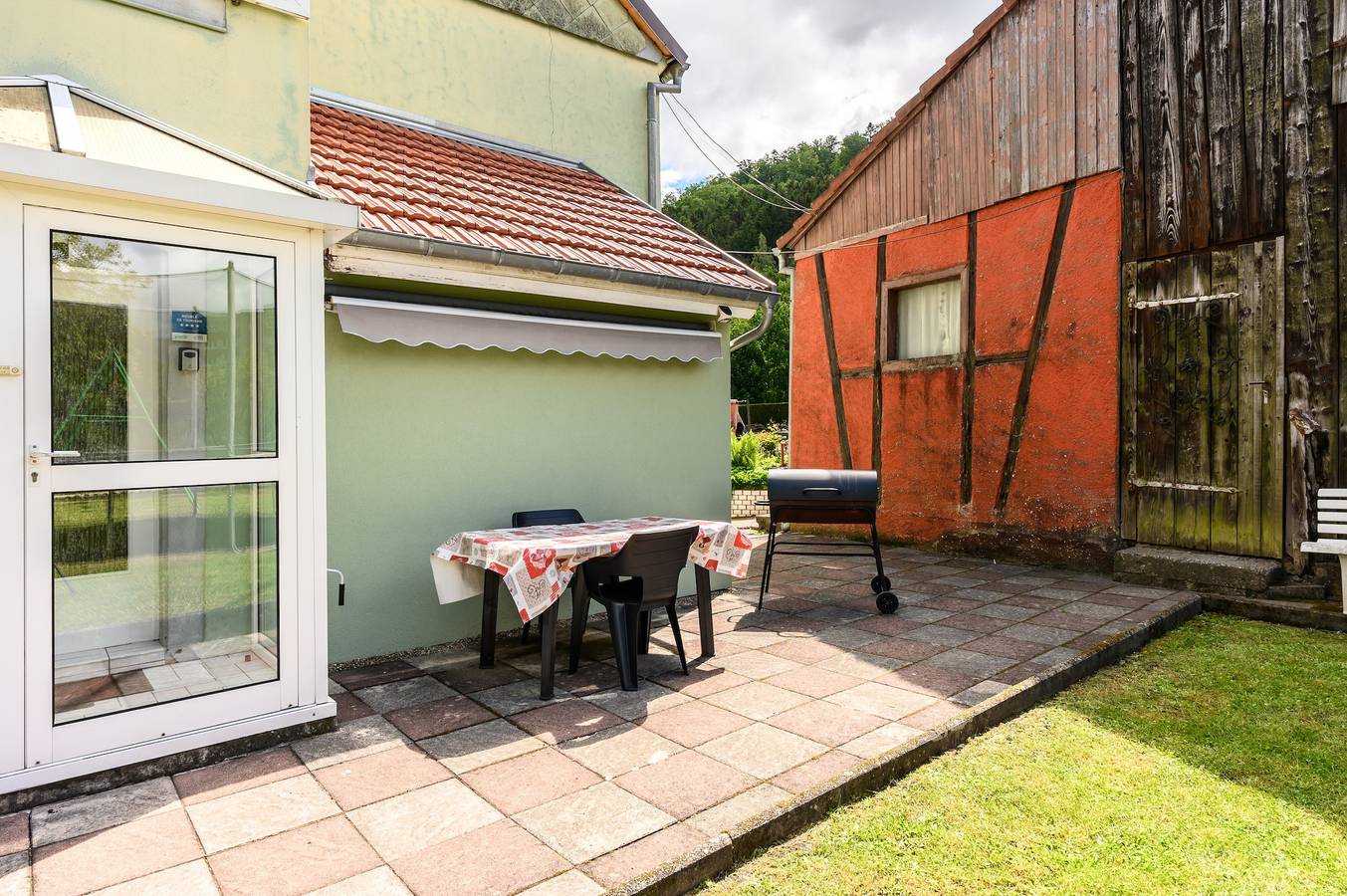 Ferienhaus „Gîte Sur L’île“ mit Bergblick, privater Terrasse und Wlan in Sainte-Marie-aux-Mines, Regionaler Naturpark Belchen der Vogesen