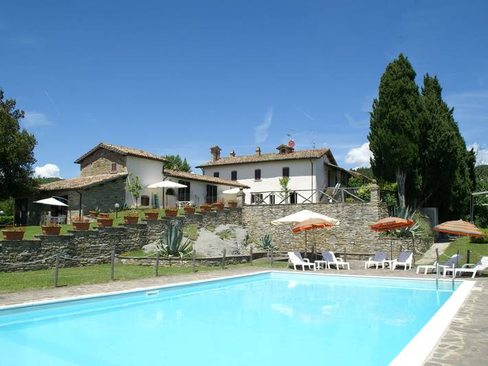 Ferienhaus für 5 Personen, mit Pool und Terrasse sowie Ausblick in Città di Castello