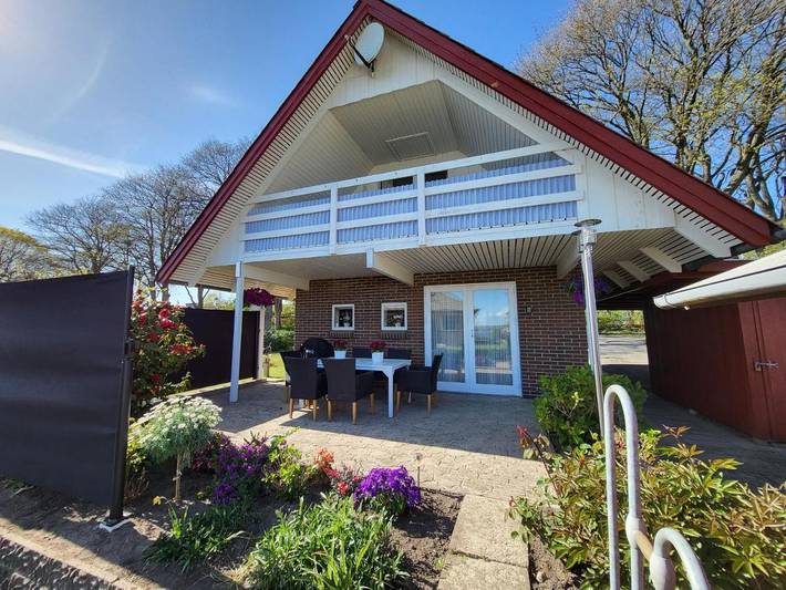 Ferienhaus für 4 Personen, mit Balkon und Terrasse sowie Garten und Ausblick in Kruså