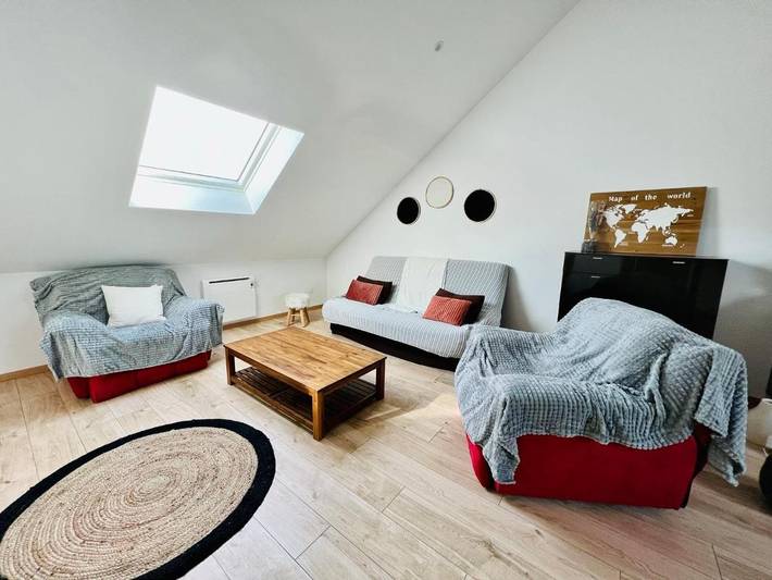 Appartement de vacances pour 5 personnes, avec vue et jardin