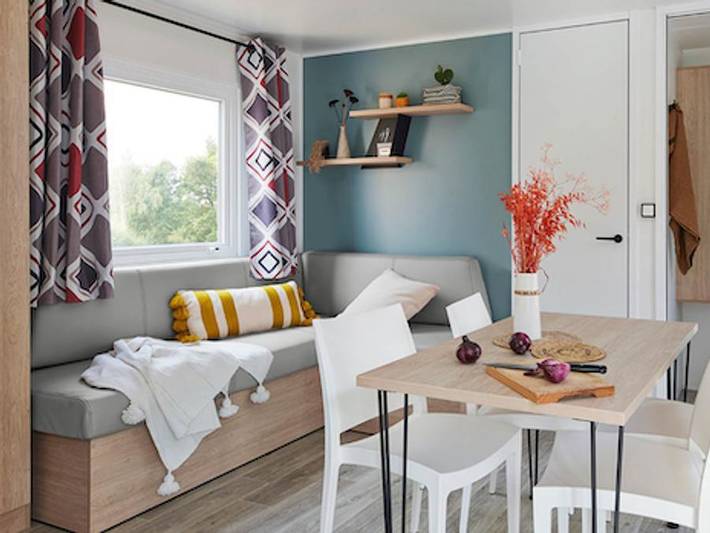 Camping Chateau de Bouafles - Mobilheim 4 personen - Der Gisors in Bouafles, Les Andelys und Umgebung