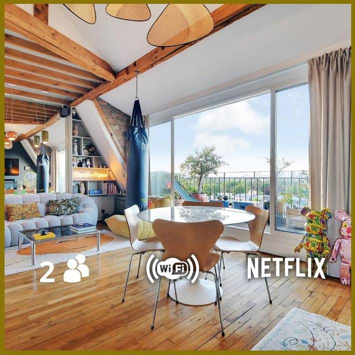 Appartement de vacances pour 2 personnes, avec terrasse et vue