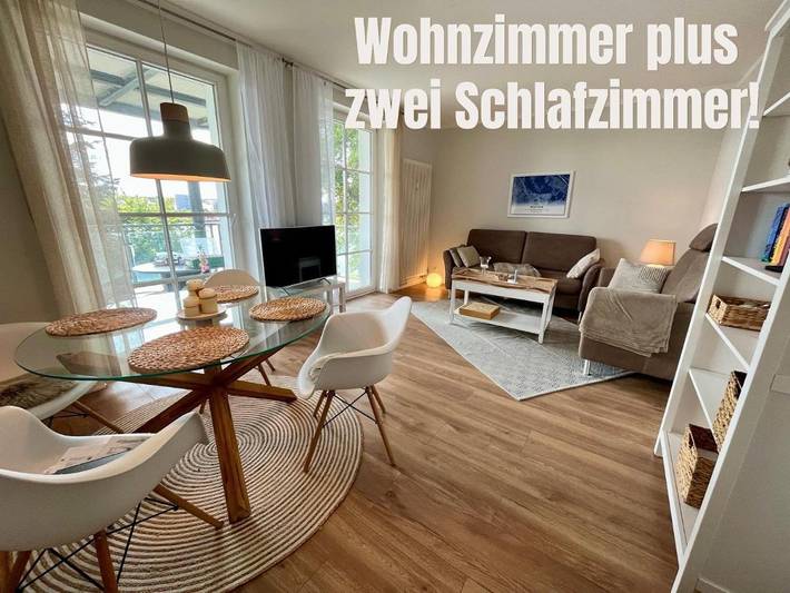Ferienwohnung für 5 Personen, mit Balkon und Terrasse sowie Garten und Ausblick in Gehlsdorf - 2