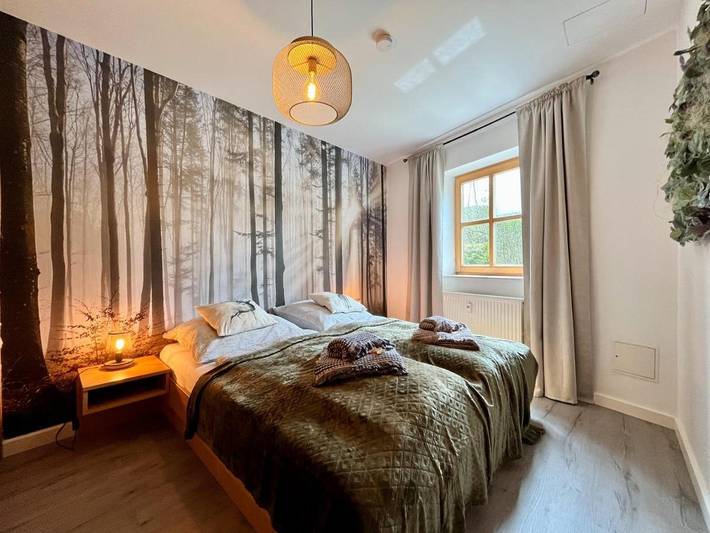 Ferienwohnung für 4 Personen, mit Terrasse und Garten sowie Seeblick und Ausblick in Landkreis Cham