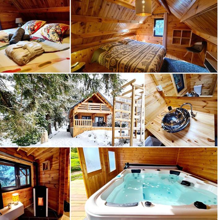 Chalet pour 6 personnes, avec jardin ainsi que balcon et jacuzzi
