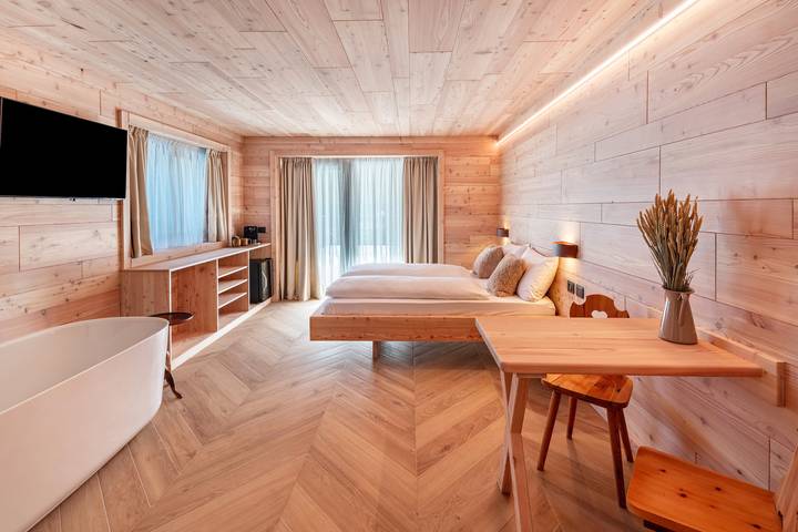 Ferienwohnung für 2 Personen, mit Garten im Val di Fassa