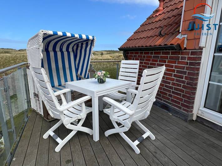 Ferienwohnung für 4 Personen, mit Balkon und Ausblick auf Juist