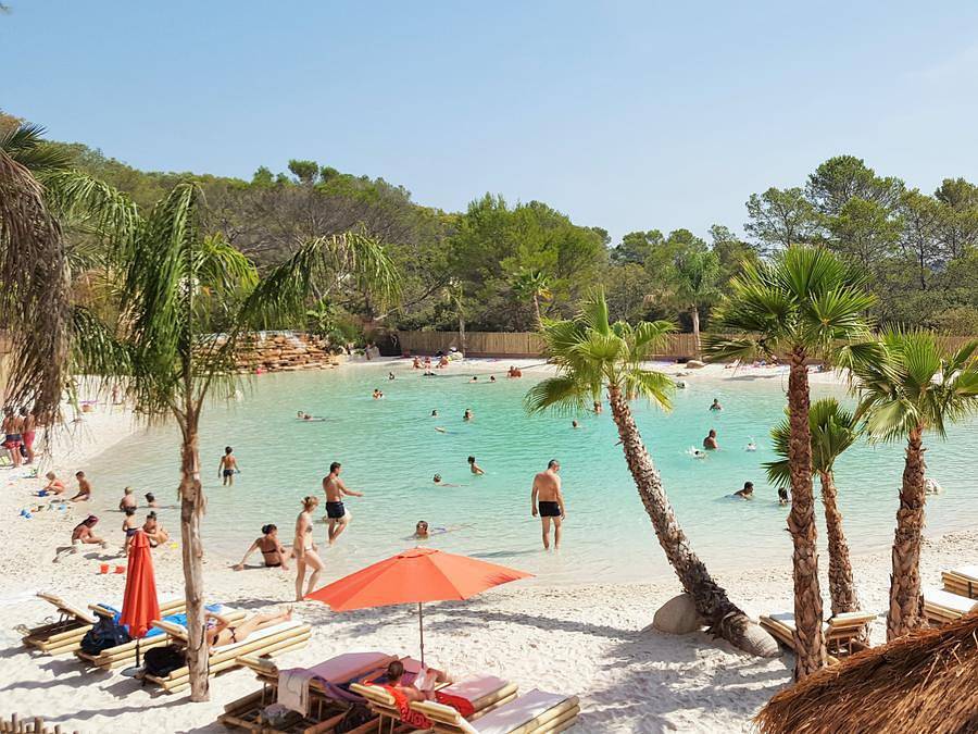 Tour Opérateur sur le Camping La Pierre Verte - Mobilheim 6 personen - Mimosa tv in Frejus, Draguignan Region