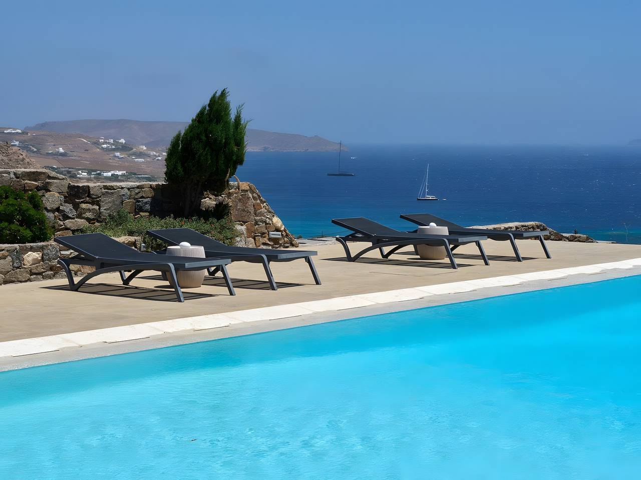 Blue Lounge Villa, Míkonos – Vistas al Egeo, piscina privada y cerca de playas famosas in Kalafati, Mykonos