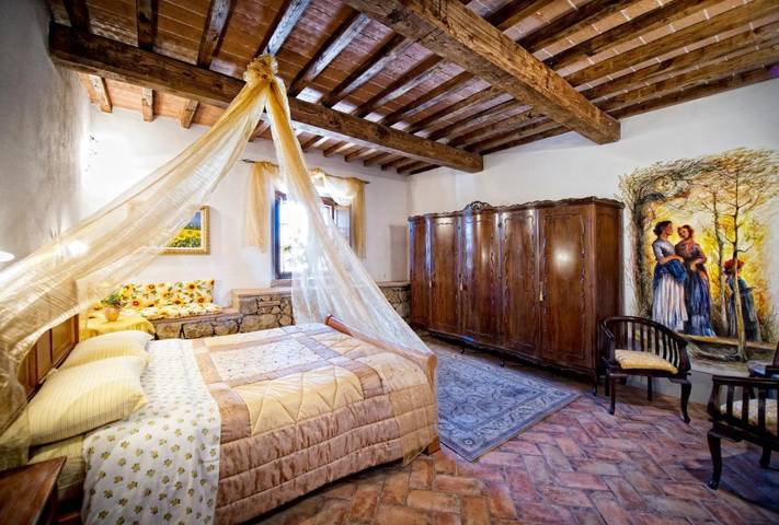 Maison de campagne pour 6 personnes, avec piscine ainsi que jardin et vue à San Quirico d'Orcia - 3