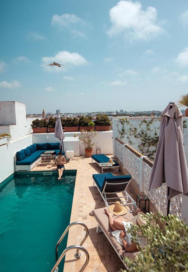 Riad pour 2 personnes, avec terrasse et piscine ainsi que sauna et vue, animaux acceptés à Rabat - 4
