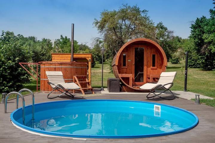 Chalet für 5 Personen, mit Whirlpool und Terrasse sowie Garten und Kinderpool in Ungarn - 4