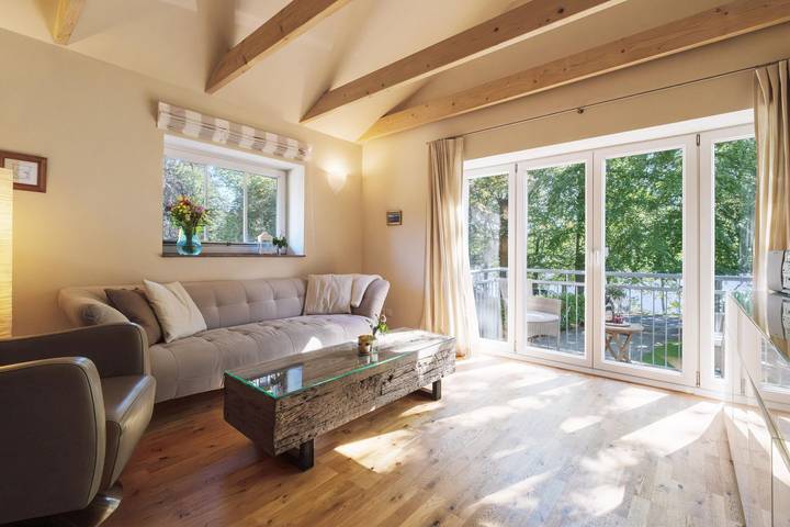 Ferienwohnung für 4 Personen, mit Balkon und Garten sowie Seeblick und Ausblick in Märchenweihnacht auf Schloss Glücksburg - 2