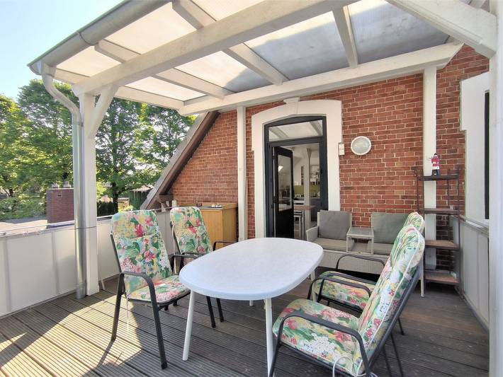 Ganze Ferienwohnung, Hensen: FeWo mit überdachter Terrasse im Ortskern von Tarp - Ferienwohnung Hensen in Tarp, Grünes Binnenland