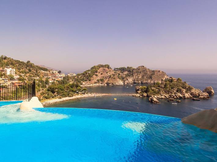 Apartament wakacyjny dla 3 osób, z Balkon i Taras oraz Basen w Taormina
