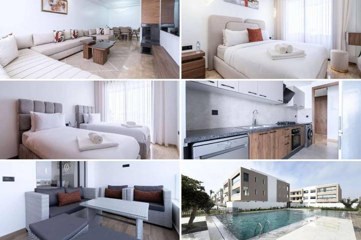 Gîte pour 4 personnes, avec piscine et terrasse dans Dar Bouazza - 3