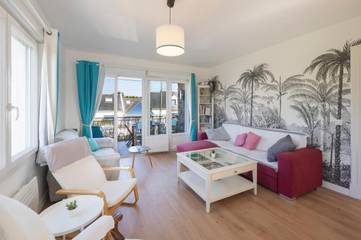 Gîte pour 8 personnes, avec balcon et jardin dans Plage de Port-Lin