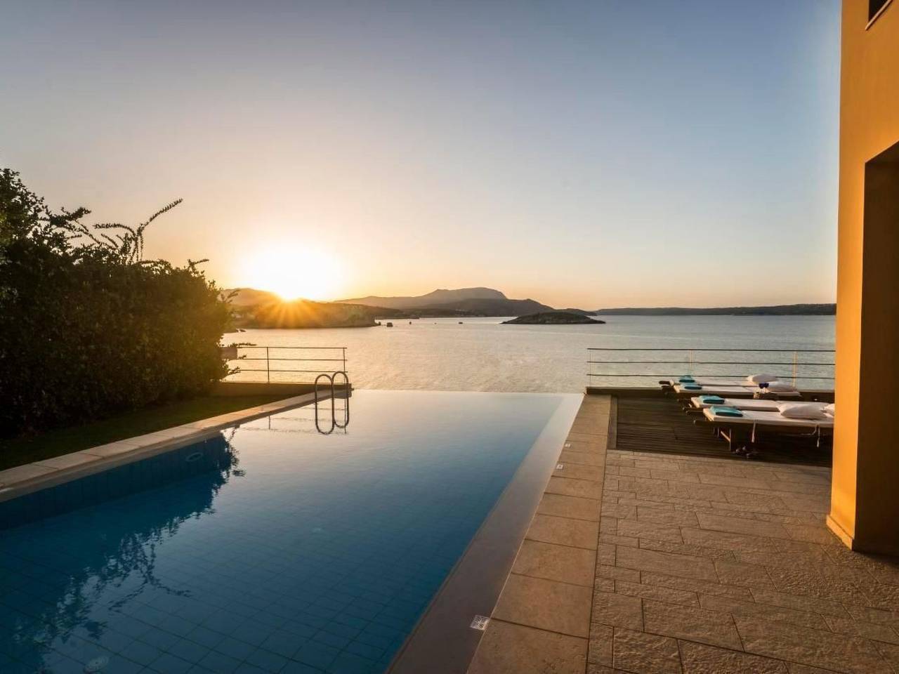 Anemos Villa Ferienhaus Aussicht Gemütlicher beheizter Pool in Almyrida, Vamos