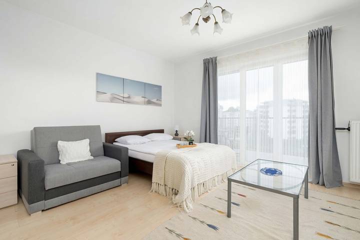 Studio pour 3 personnes, avec balcon/terrasse, animaux acceptés