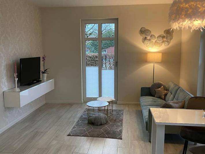 Ferienwohnung für 3 Personen, mit Terrasse und Garten