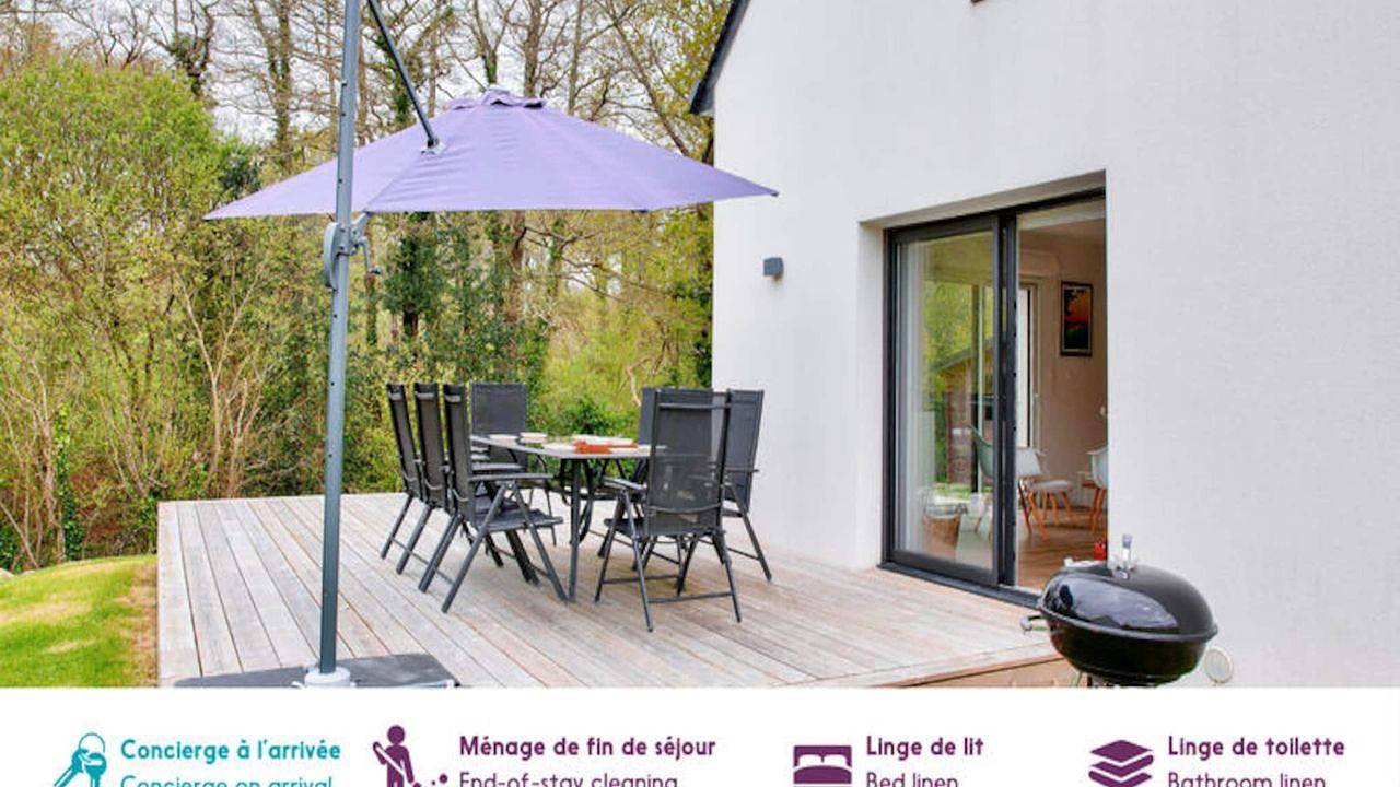 Apartamento vacacional entero, Ferienwohnung für 8 Personen (100 m²) in Ménez Berrou in La Forêt-Fouesnant, Côte de Cornouaille