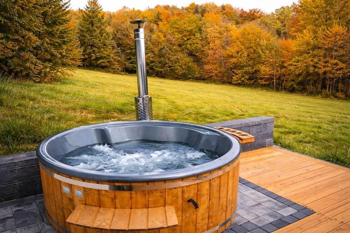 Apartament wakacyjny dla 5 osób, z Jacuzzi i Taras oraz Ogród i Widok w Laskowa - Kamionna