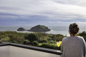 Gîte pour 5 personnes, avec jacuzzi ainsi que piscine et balcon, animaux acceptés dans Água de Alto