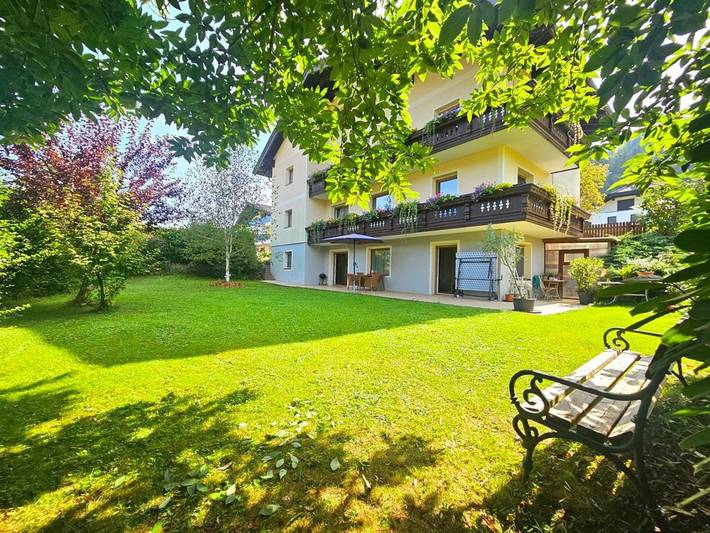 Ferienwohnung für 4 Personen, mit Garten und Seeblick sowie Ausblick, kinderfreundlich