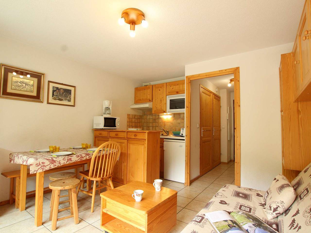Ganze Wohnung, Gemütliches Studio für 4 Personen in Chantemerle, Serre-Chevalier – Terrasse, Garage optional in Saint-Chaffrey, Serre Chevalier