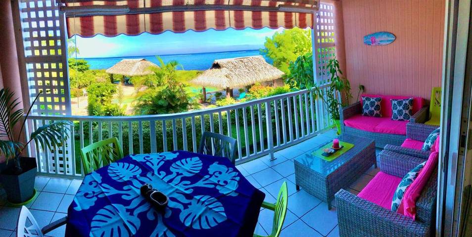 Appartement de vacances pour 4 personnes, avec jardin ainsi que piscine et vue