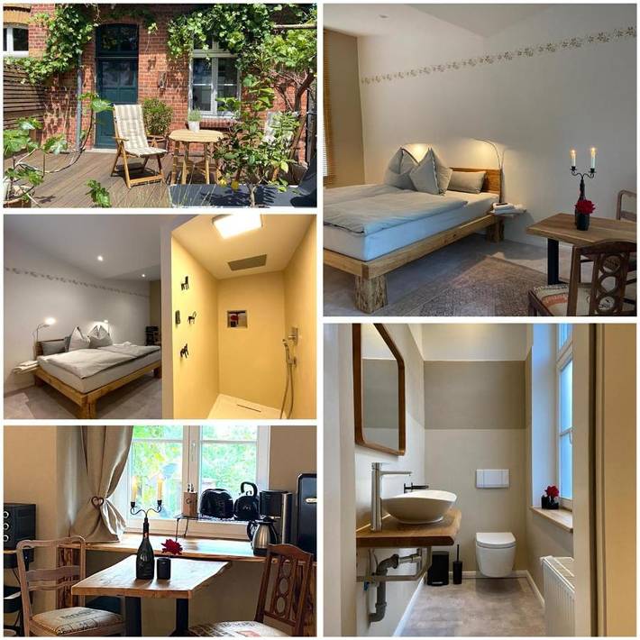 Ferienwohnung für 2 Personen, mit Terrasse und Garten sowie Sauna und Ausblick in Möllenbeck