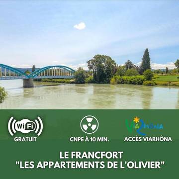 Gîte pour 4 personnes, avec vue et terrasse à Loyettes