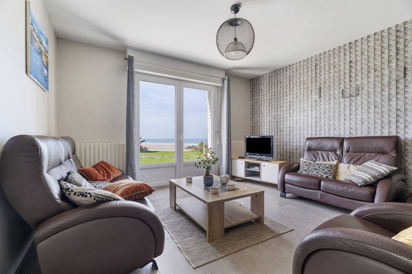 Maison de vacances 'Maison Sacatère Vue Mer' avec vue sur la mer, terrasse partagée et Wi-Fi in Caroual, Erquy