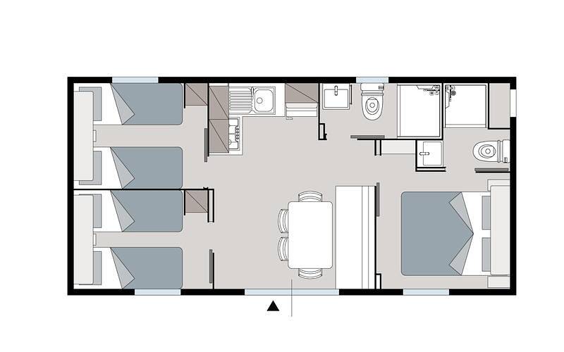 Ferienanlage La Masseria Mobilehome Happy Superior für 5 Personen in Gallipoli, Golf von Tarent