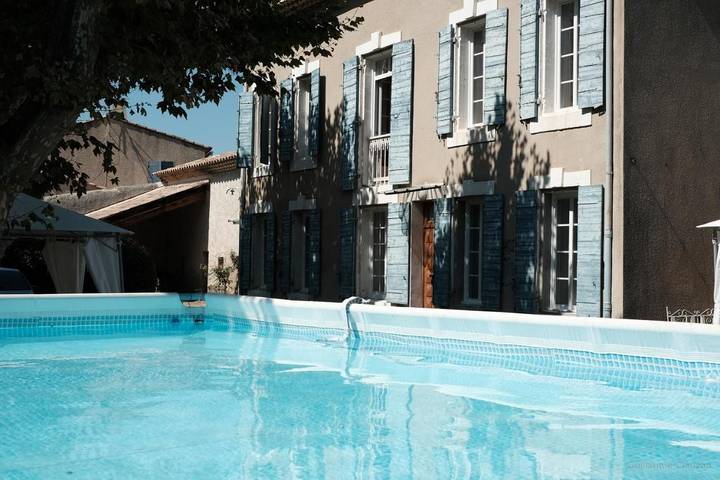 Maison de vacances pour 22 personnes, avec piscine ainsi que vue et jardin