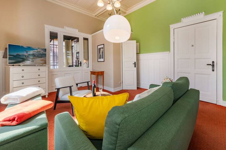 Ganze Wohnung, Ostseepark Captain's Haus 1.4 - sensationeller Seeblick direkt an der Promenade in Strand Heringsdorf, Heringsdorf