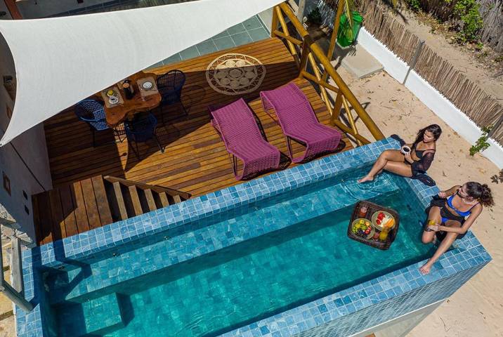 Pousada para 4 pessoas, com piscina e vista e ainda jardim no Maranhão