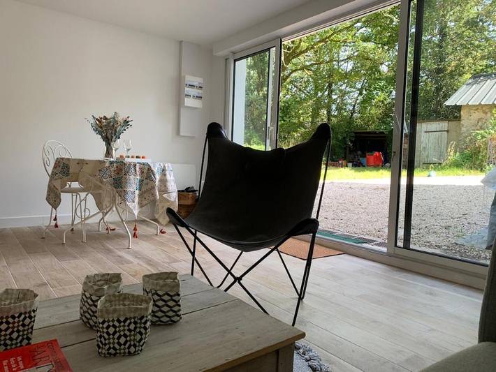 Appartement de vacances pour 4 personnes, avec jardin ainsi que terrasse et vue