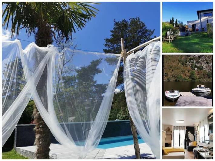 Gîte pour 3 personnes, avec jardin et piscine ainsi que vue sur le lac et vue à Aurec-sur-Loire - 2