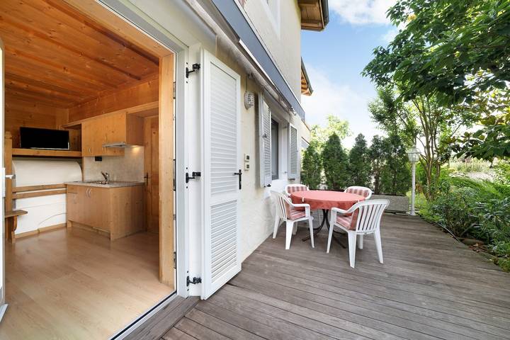 Ferienwohnung für 3 Personen, mit Garten und Balkon