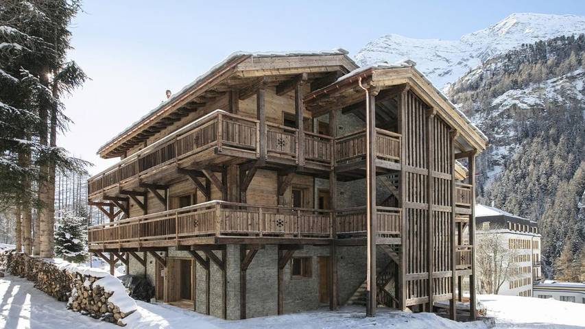 Ferienwohnung für 6 Personen, mit Balkon und Sauna in Zinal
