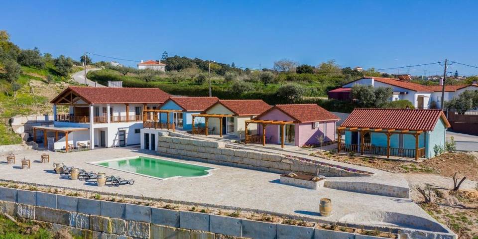 Casa de férias para 3 pessoas, com jardim e vista e ainda piscina em Batalha