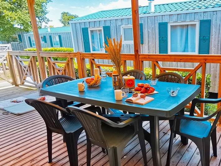 Camping La Mer Blanche  - Mobilheim 9 personen - Mobilheim Presta+ 4 Zimmer 40m² Tv + Klimaanlage in Bénodet, Côte de Cornouaille