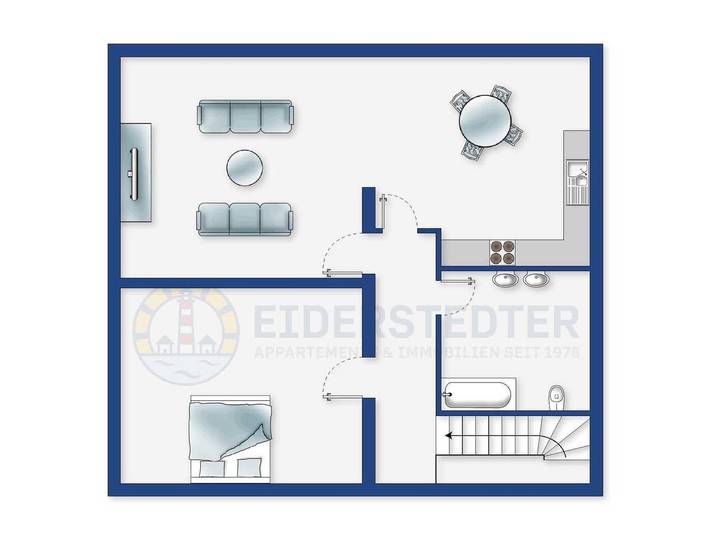 Ferienwohnung für 4 Personen, mit Garten, mit Haustier in Vollerwiek - 2